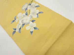 手織り紬花々模様名古屋帯